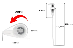 Metallfreier Cremespender aus Kunststoff 24/410 für Kosmetikprodukte-bildabmessungen