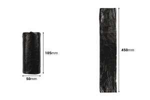 Πλαστικές σακούλες μίας χρήσης 50x45 cm, χωρίς κορδόνι - ρολό 50 τεμαχίων-εικόνα_διαστάσεις