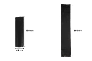 Πλαστικές σακούλες μίας χρήσης 60x80 cm, χωρίς κορδόνι - ρολό 15 τεμαχίων-εικόνα_διαστάσεις