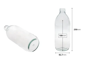Glass bottle 1000ml clear with PP35 neck-2