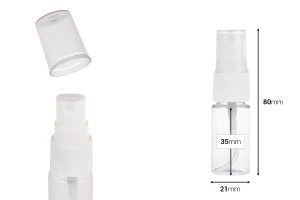PET Μπουκάλι 10 ml με σπρέι για ελαφρά λιπαρές ουσίες σε συσκευασία των 12 τεμαχίων-εικόνα_διαστάσεις