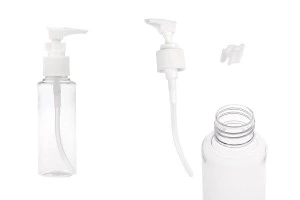 PET Μπουκάλι 100 ml με αντλία για σαμπουάν σε συσκευασία των 12 τεμαχίων-εικόνα_προϊοντική