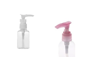 Transparent 50ml PET pump bottle for shampoo, available in a package with 12 pieces-image_product