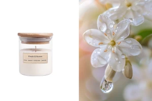 Fresh & Sweet Candela aromatica di soia con stoppino in legno (110gr)-εικόνα_προϊοντική