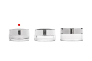 Acrylic jar 3 ml transparent with detail on the lid - 12 pcs-image_group