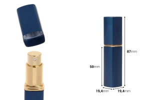 5 ml Parfümzerstäuber aus Glas in einem Aluminiumetui in verschiedenen Farben-bildabmessungen