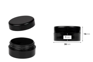 5ml black plastic cosmetic jar available in a package with 12 pcs-image_dimensions
