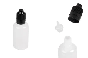 Μπουκαλάκι πλαστικό 50 ml με καπάκι CRC και dropper για ηλεκτρονικό τσιγάρο - 50 τμχ-εικόνα_προϊοντική