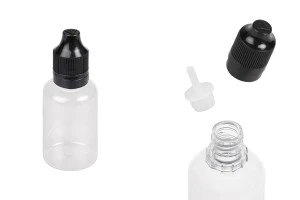 Liquidflaschen 30 ml, transparent mit schwarzem CRC Verschluss-εικόνα_προϊοντική