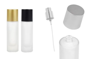 Flacon de parfum sablé de 30 ml avec vaporisateur et bouchon, disponible en plusieurs couleurs mates.-photo_produit