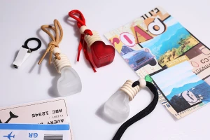 Flacone da 4 ml in vetro sabbiato a forma di cuore per deodorante per auto con tappo e tappo in legno - 25 pezzi-gruppo_immagini