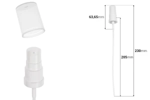 Cremepumpe aus Kunststoff 18/410 mit Sicherheits- und transparenter Kunststoffkappe-bildabmessungen