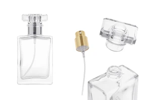 Γυάλινη φιάλη αρωμάτων 30 ml διάφανη με σπρέι και καπάκι-εικόνα_προϊοντική