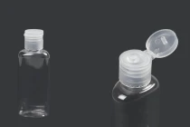 Μπουκαλάκι 60 ml PET οβάλ με flip-top καπάκι για αντισηπτικό χεριών Μπουκαλάκι 60 ml PET οβάλ με flip-top καπάκι για αντισηπτικό χεριών