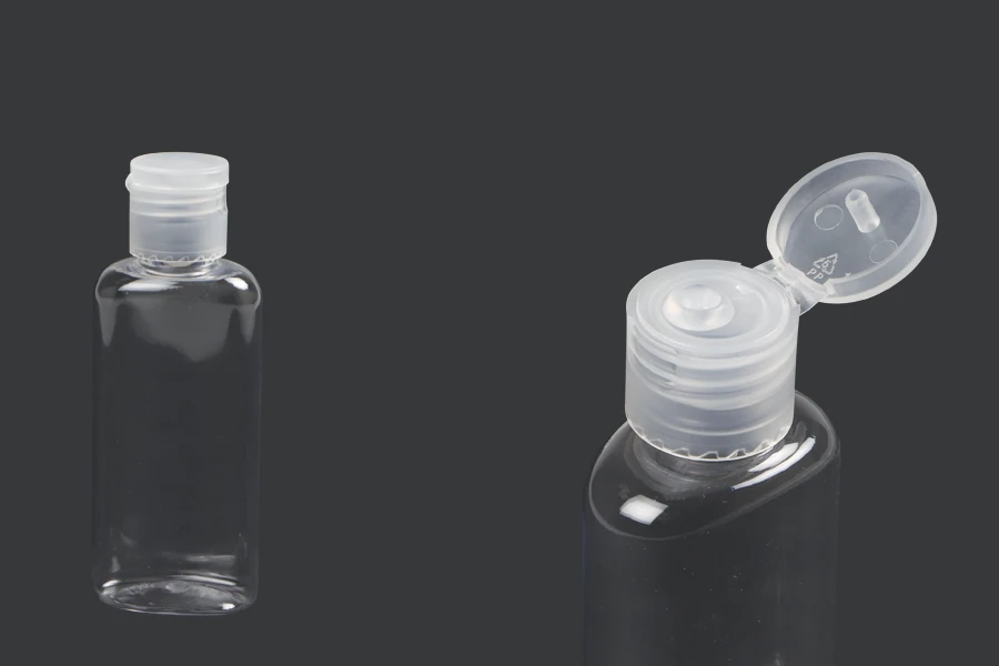 Μπουκαλάκι 60 ml PET οβάλ με flip-top καπάκι για αντισηπτικό χεριών Μπουκαλάκι 60 ml PET οβάλ με flip-top καπάκι για αντισηπτικό χεριών