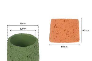 Τσιμεντένιο βαζάκι για κερί 80x60 mm σε διάφορα χρώματα-2