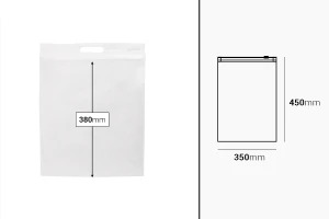 Σακουλάκια 350x450 mm πλαστικά (PE) με φερμουάρ - 20 τμχ-εικόνα_διαστάσεις