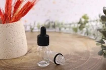 Γυάλινο μπουκαλάκι για αιθέρια έλαια 10 ml διάφανο με στόμιο PP18