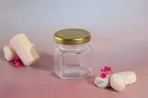 Γυάλινο εξάγωνο βαζάκι 30 ml