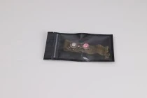 Sachets en aluminium avec fermeture éclair 90 x 160 mm, face avant transparente et possibilité de thermoscellage - 100 pcs