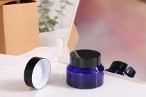 50ml Glas in blauer Farbe - ohne Deckel