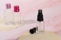 Μπουκαλάκι 10 ml για αιθέρια έλαια γυάλινο, διάφανο σε οβάλ σχήμα (PP18)