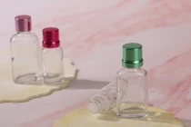 Μπουκαλάκι 20 ml για αιθέρια έλαια γυάλινο, διάφανο σε οβάλ σχήμα (PP18)