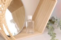 Μπουκαλάκι 30 ml για αιθέρια έλαια γυάλινο, διάφανο σε οβάλ σχήμα (PP18)
