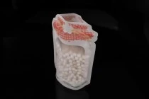 Jar shape Doypack stand-up pouch in size 165x43x243  mm with zipper - 50 pcs