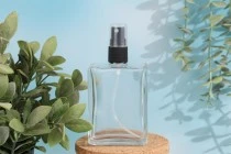 Ορθογώνια πλακέ φιάλη αρωματοποιίας 100 ml (18/415)