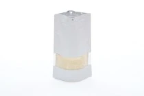 Σακουλάκια αλουμινίου τύπου Doy Pack 200x50x300 mm με κλείσιμο "zip", παράθυρο και δυνατότητα σφράγισης με θερμοκόλληση - 100 τμχ