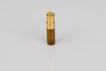 Μπουκαλάκι 3 ml γυάλινο, καραμελέ με σπρέι αλουμινίου σε χρυσό γυαλιστερό - 6 τμχ Μπουκαλάκι 3 ml γυάλινο, καραμελέ με σπρέι αλουμινίου σε χρυσό γυαλιστερό - 6 τμχ