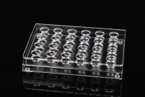 Σταντ (stand) plexiglass 165x120x28 με πόδια σιλικόνης - 24 θέσεων (άνοιγμα τρύπας 15,5 mm)