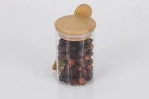 Βάζο 250 ml γυάλινο, στρογγυλό 65x100 mm με κουταλάκι και ξύλινο καπάκι Βάζο 250 ml γυάλινο, στρογγυλό 65x100 mm με κουταλάκι και ξύλινο καπάκι