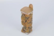 Βάζο 400 ml γυάλινο, τετράγωνο 60x150 mm με κουταλάκι και ξύλινο καπάκι Βάζο 400 ml γυάλινο, τετράγωνο 60x150 mm με κουταλάκι και ξύλινο καπάκι