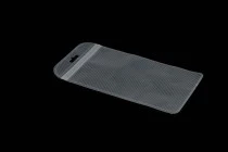 Plastikbeutel mit Reißverschluss 120x230 mm gestreift, transparente Vorder- und Rückseite und Euroloch - 100 Stk
