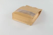 Σακουλάκια κραφτ τύπου Doy Pack, με κλείσιμο "zip", παράθυρο, εσωτερική και εξωτερική διάφανη επένδυση και δυνατότητα σφράγισης με θερμοκόλληση 200x80x300 mm - 50 τμχ Σακουλάκια κραφτ τύπου Doy Pack, με κλείσιμο "zip", παράθυρο, εσωτερική και εξωτερική διάφανη επένδυση και δυνατότητα σφράγισης με θερμοκόλληση 200x80x300 mm - 50 τμχ