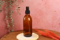 Φιάλη γυάλινη 250 ml καραμελέ για έλαια και αρώματα (PP28)