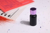 Γυάλινο μπουκαλάκι για αιθέρια έλαια 10 ml μαύρο αμμοβολής με στόμιο PP18