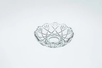 Plate clear glass with center hole (26 mm) for candlesticks and chandeliers