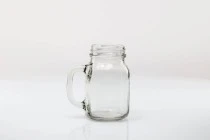 550 ml Mason jar with handle, with metal mason jar cap with straw hole