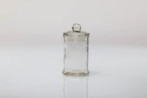 Γυάλινη μικρή γυάλα 150ml με γυάλινο καπάκι και με αεροστεγές κλείσιμο