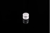 Δίπατο λευκό ακρυλικό βαζάκι 5ml με παρέμβυσμα - 12 τμχ