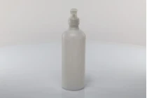 Semi-transparent 500ml round plastic shampoo bottle with pump-image_360