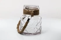 Βάζο διακόσμησης γυάλινο 2000 ml με χερούλι χωρίς καπάκι 160x180 mm