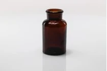 Μπουκάλι φαρμακείου καραμελέ με γυάλινο καπάκι 125 ml