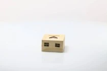Scatola portaoggetti in legno con finestra a forma di cuore e clip - set da 3 pezzi (S -M-L)