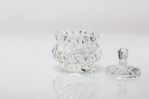 Récipient décoratif en verre de 140ml 85 x 105 mm avec couvercle