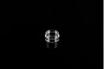 10 ml transparent acrylic jar with cap - available in a package with 12 pcs