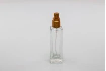 Flasche 20ml mit Sprühzerstäuber und Deckel -gold oder silber (PP 15)